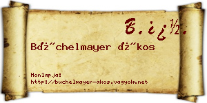 Büchelmayer Ákos névjegykártya